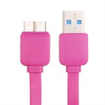 USB 3.0 Fladkabel - 1M (Magenta)